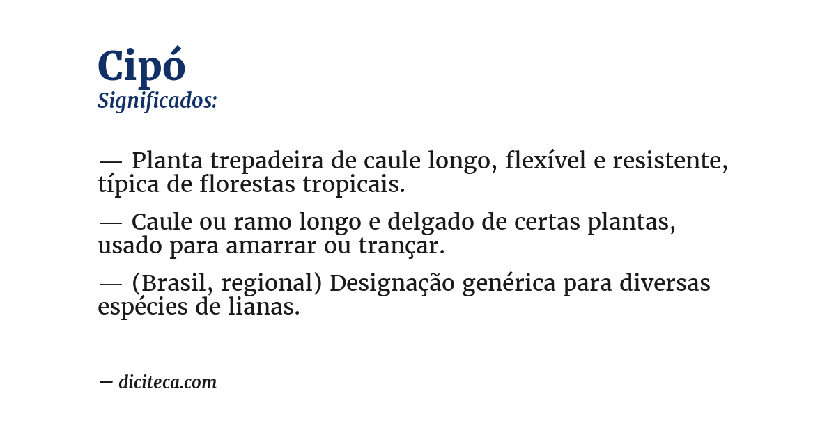 Significado de cipó