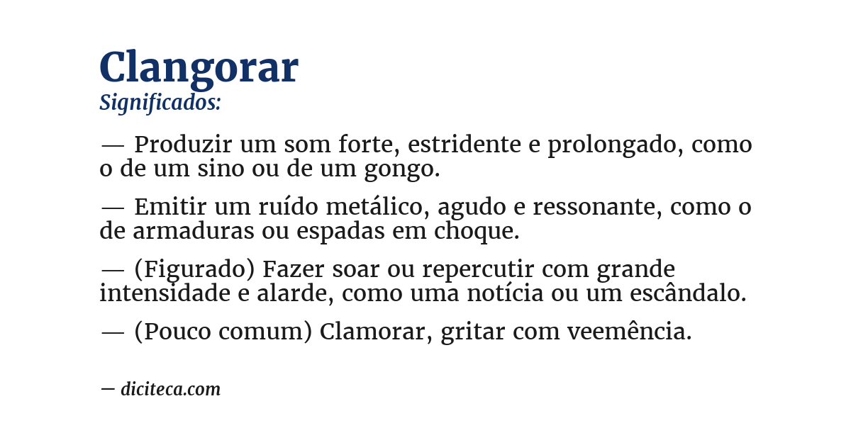 Significado de clangorar