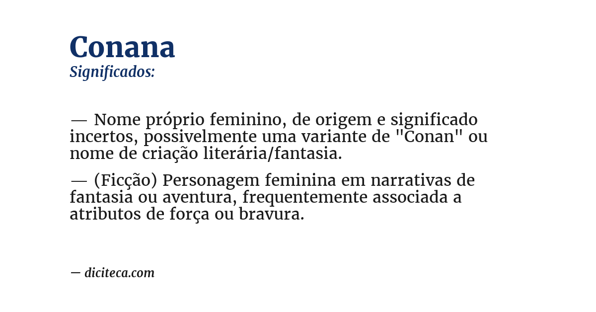 Significado de conana