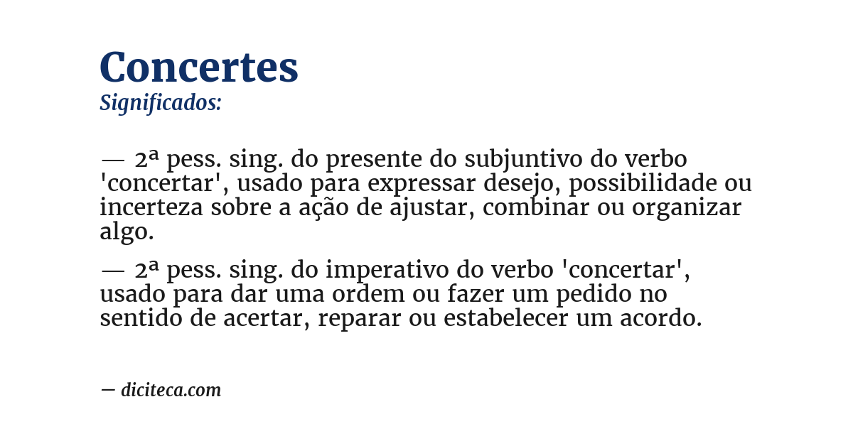 Significado de concertes