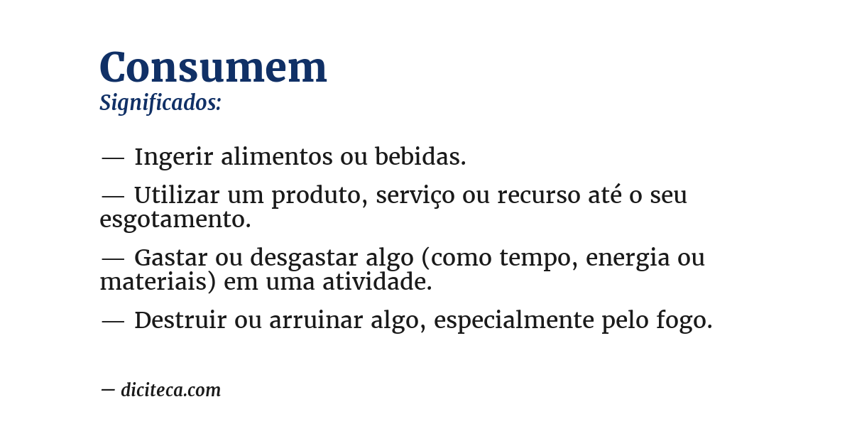 Significado de consumem
