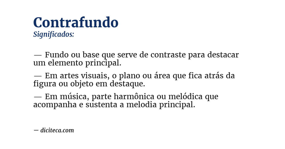 Significado de contrafundo