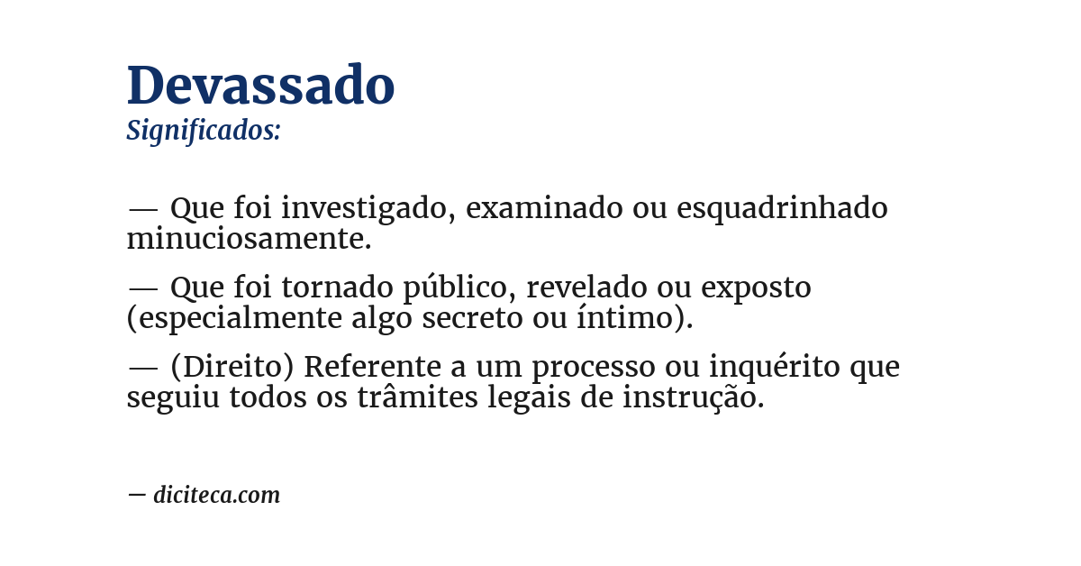 Significado de devassado
