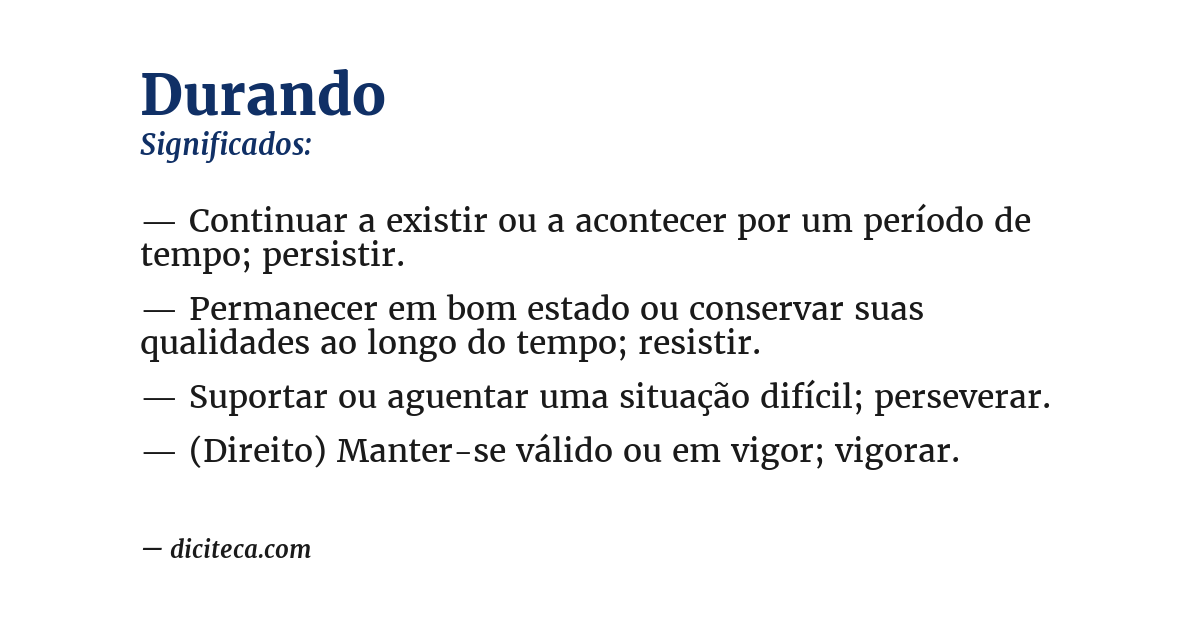 Significado de durando