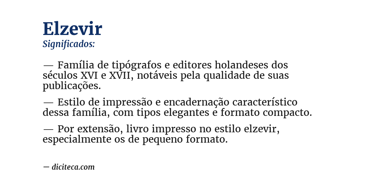 Significado de elzevir