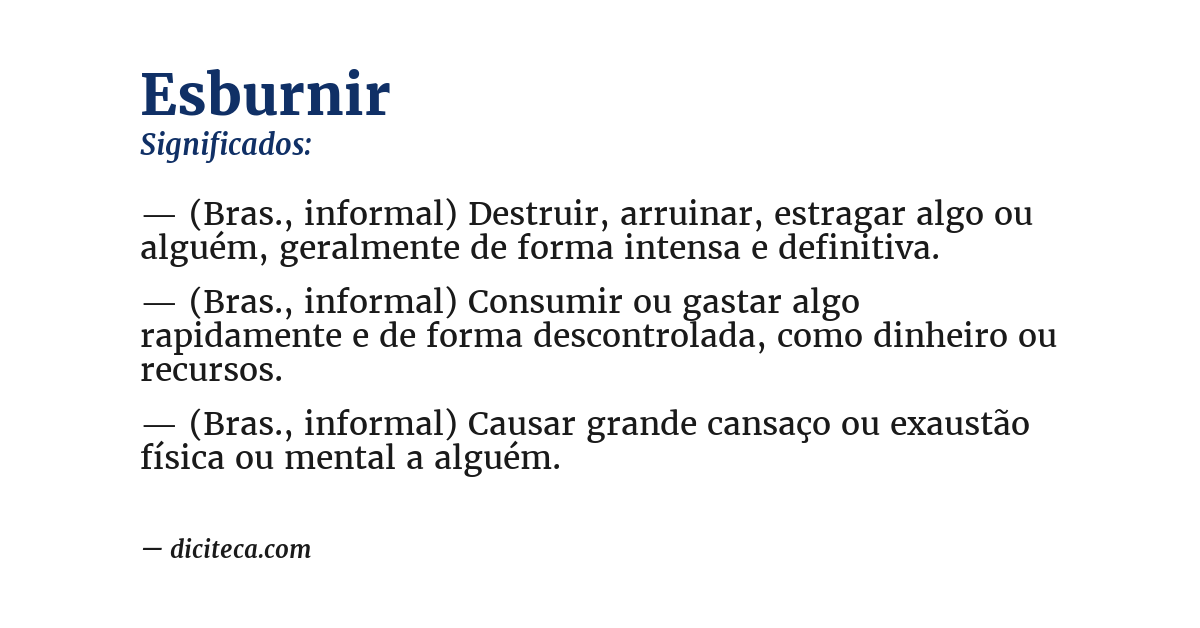 Significado de esburnir