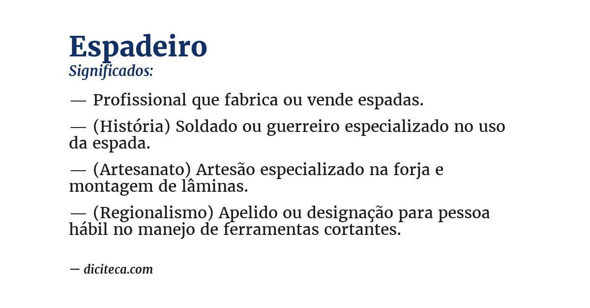 Significado de espadeiro
