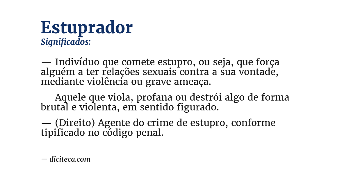 Significado de estuprador