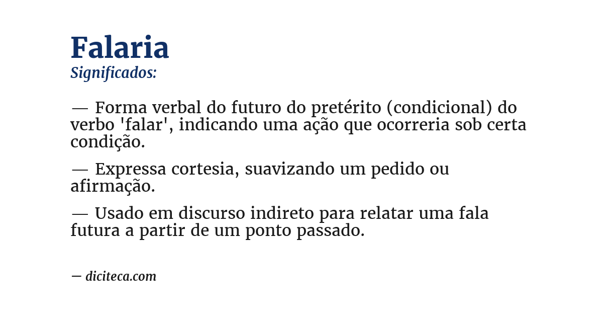 Significado de falaria