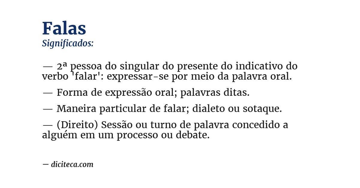 Significado de falas