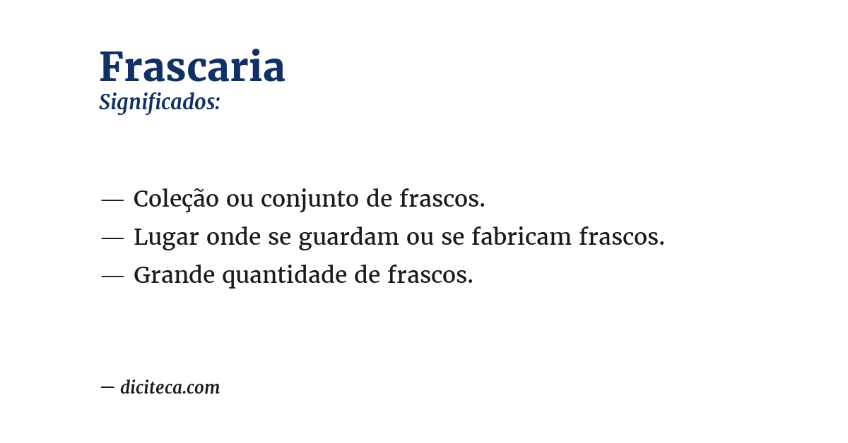 Significado de frascaria