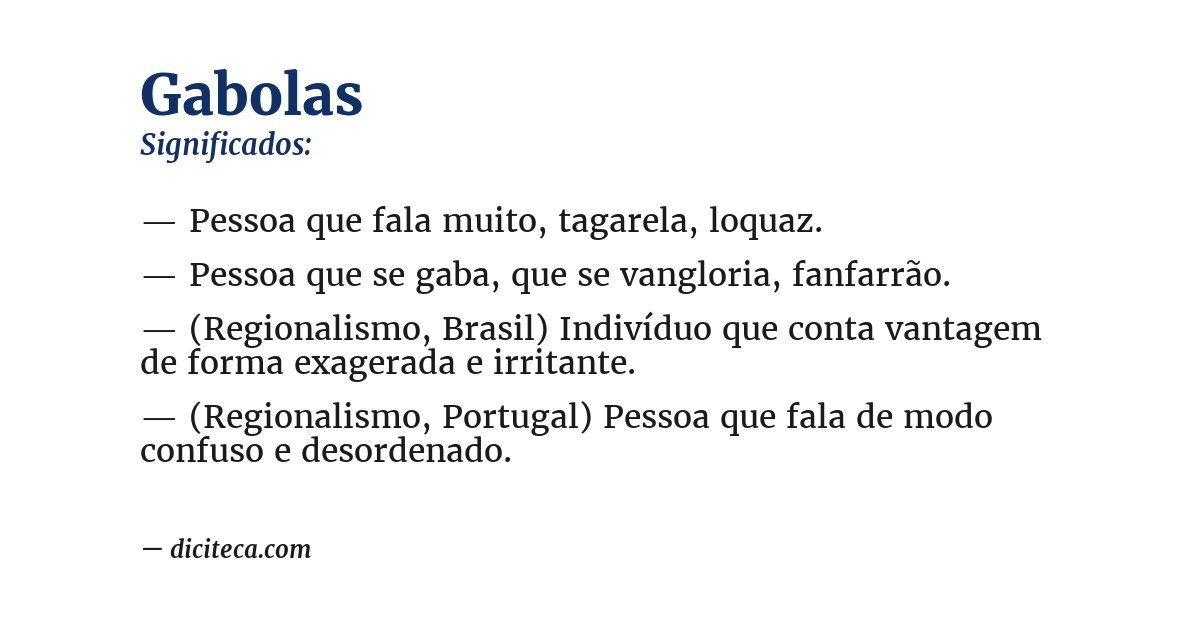 Significado de gabolas