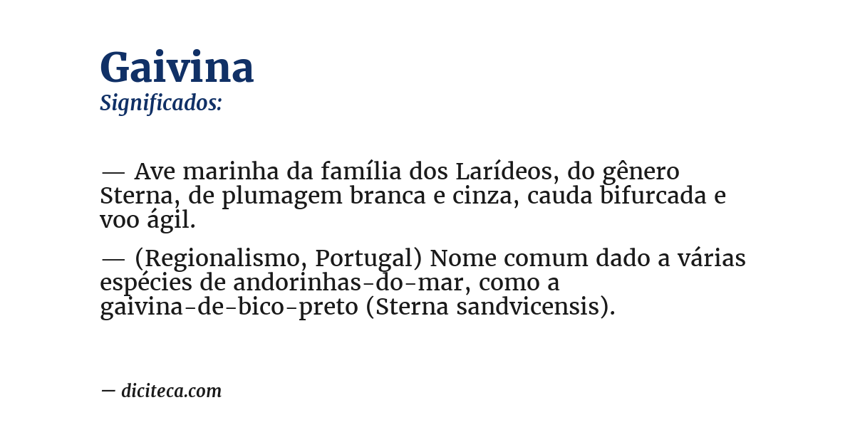 Significado de gaivina