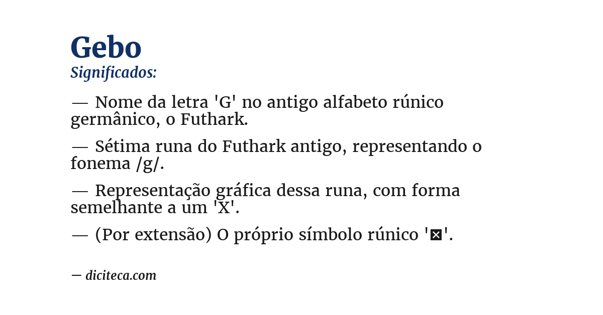 Significado de gebo