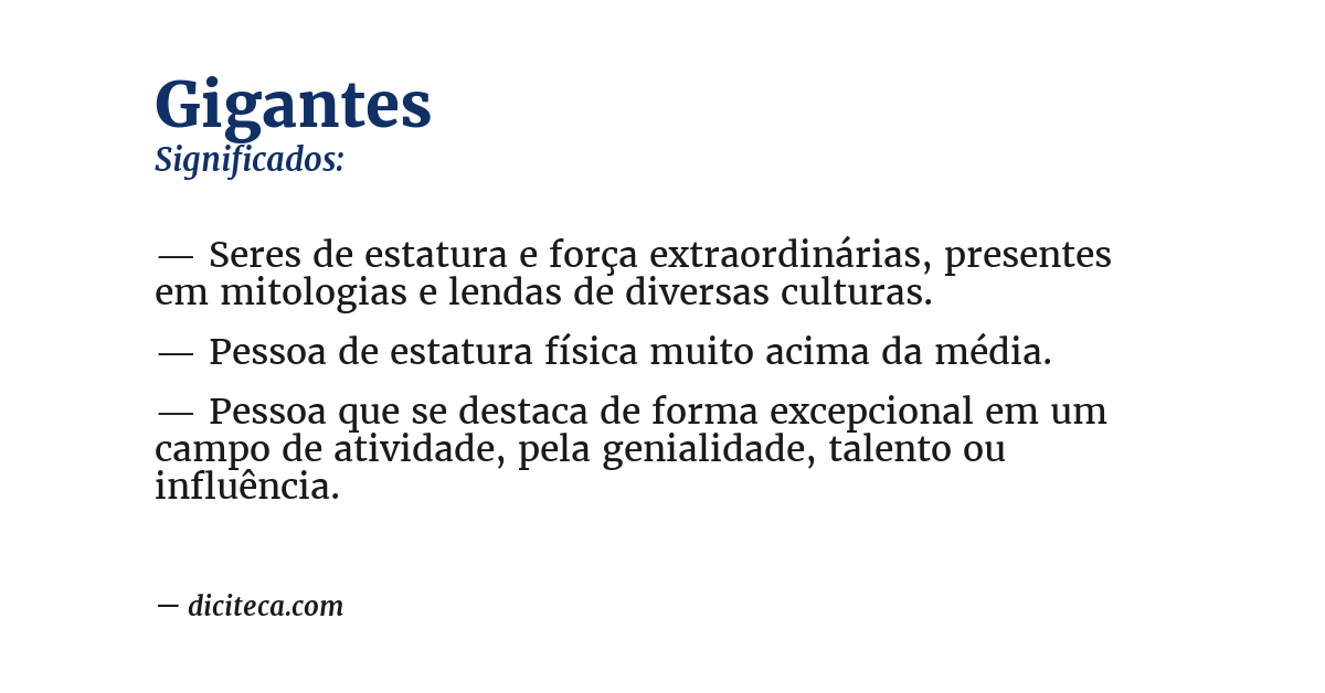 Significado de gigantes