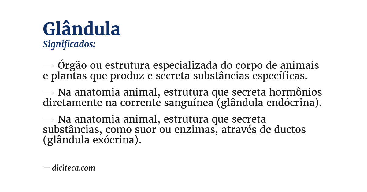 Significado de glândula