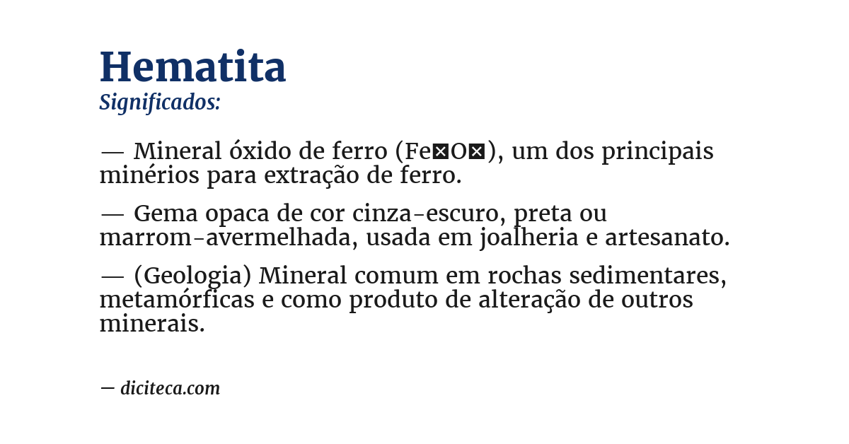 Significado de hematita