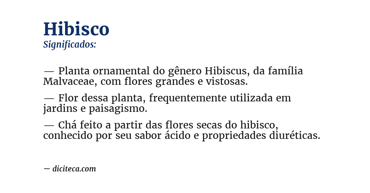 Significado de hibisco