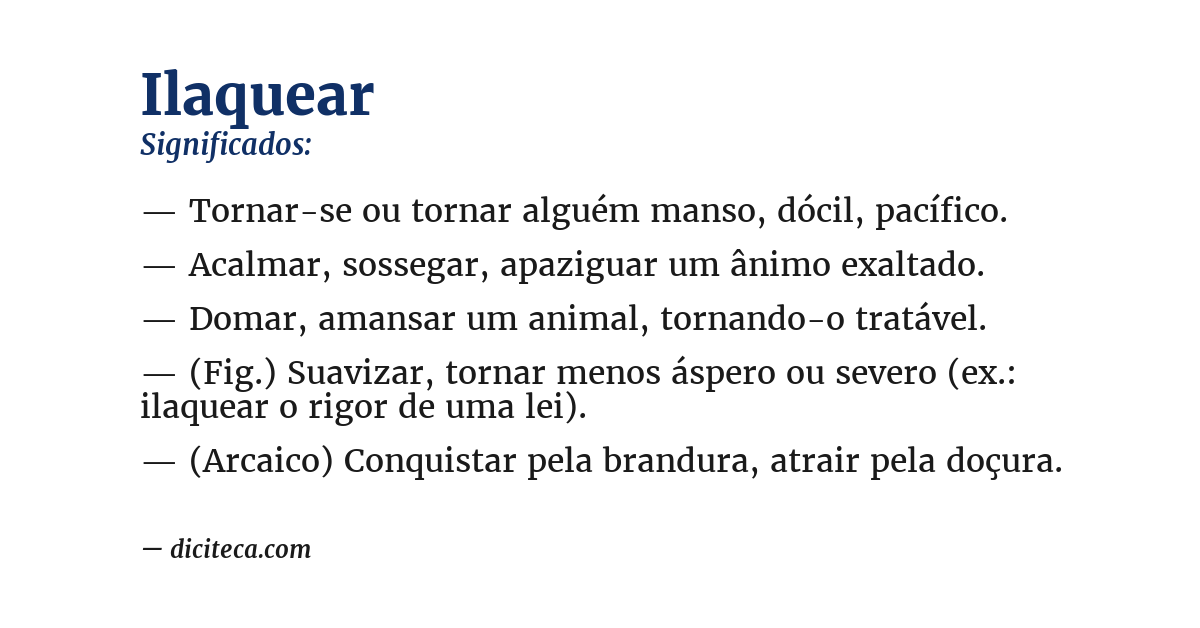 Significado de ilaquear