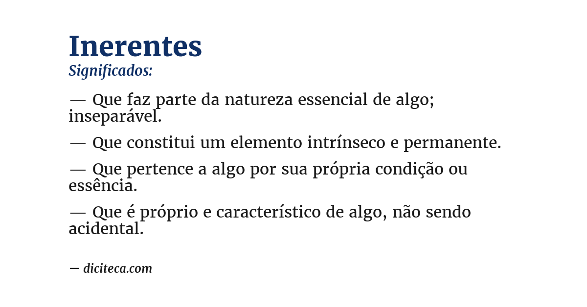 Significado de inerentes