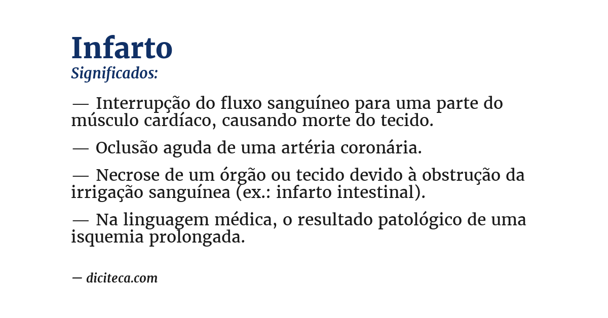 Significado de infarto