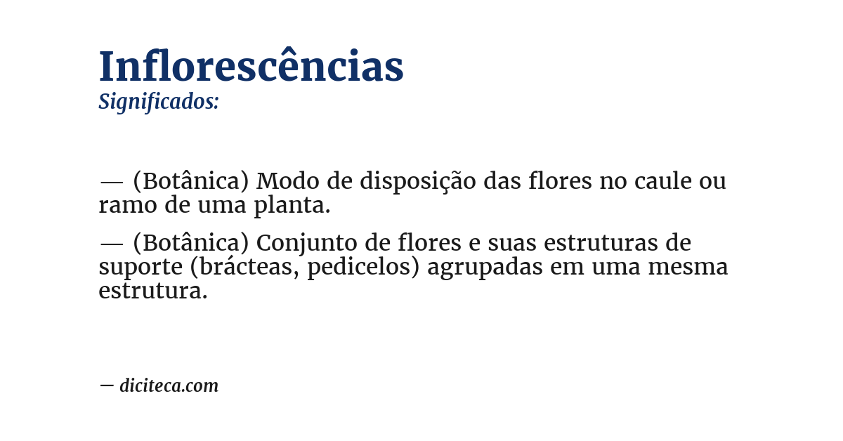 Significado de inflorescências
