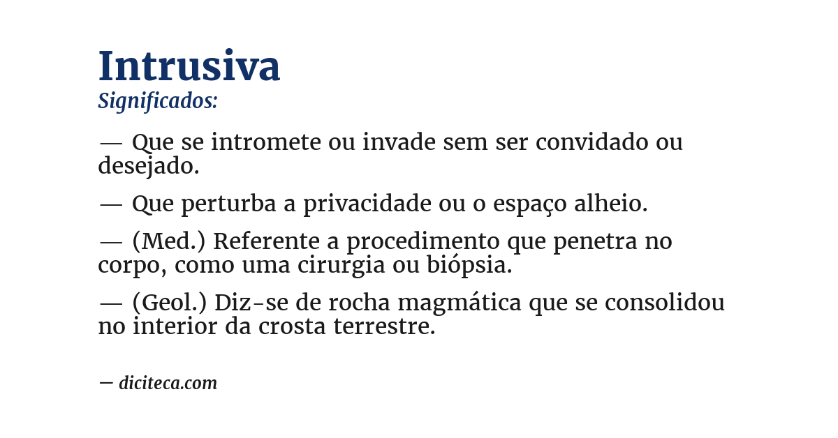 Significado de intrusiva