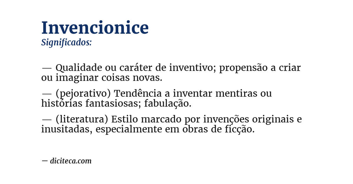 Significado de invencionice