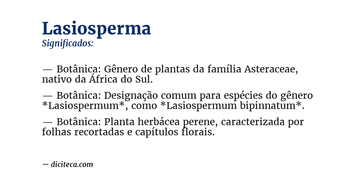 Significado de lasiosperma