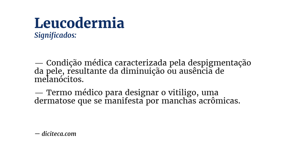 Significado de leucodermia