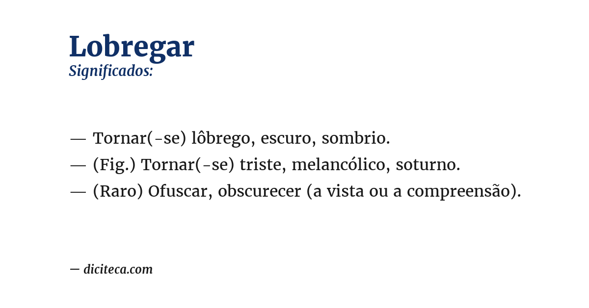 Significado de lobregar