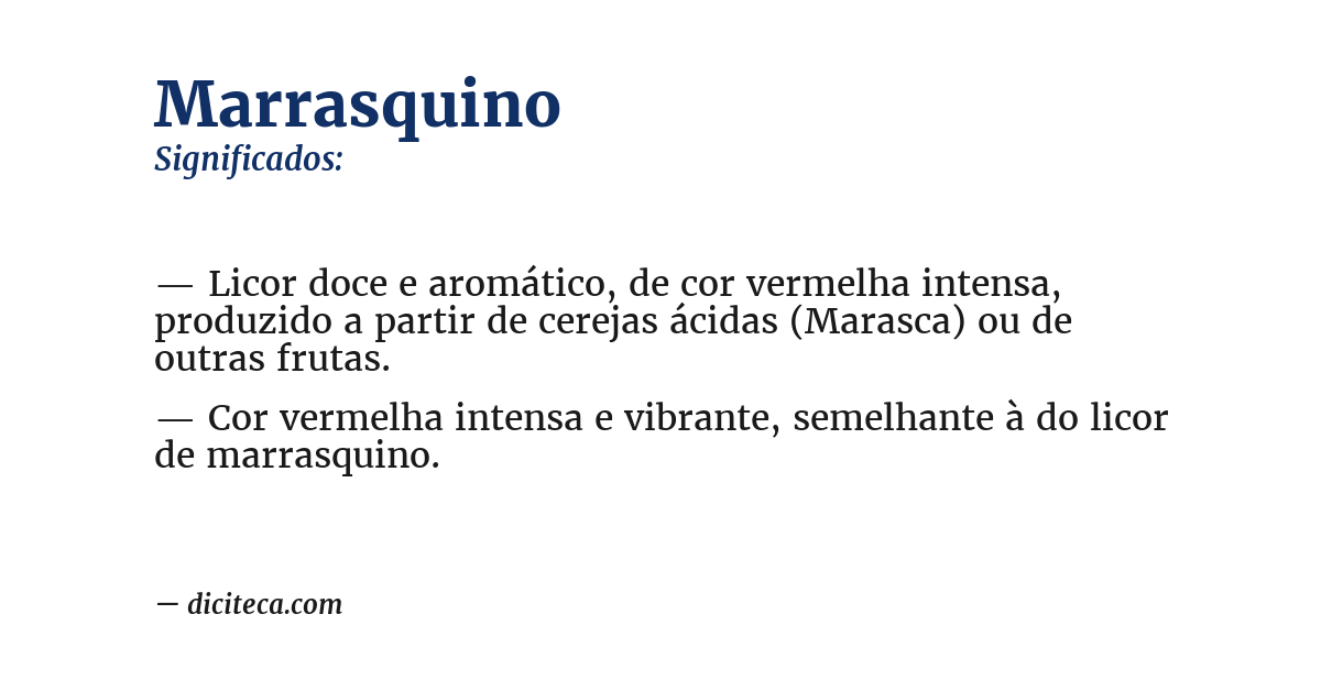 Significado de marrasquino