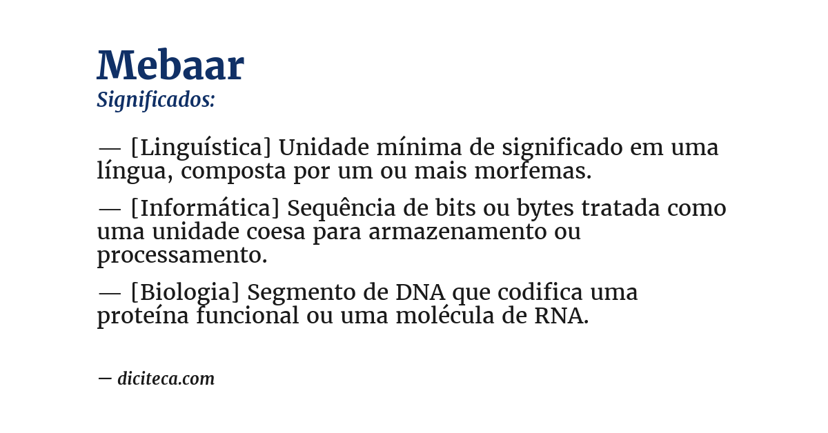 Significado de mebaar