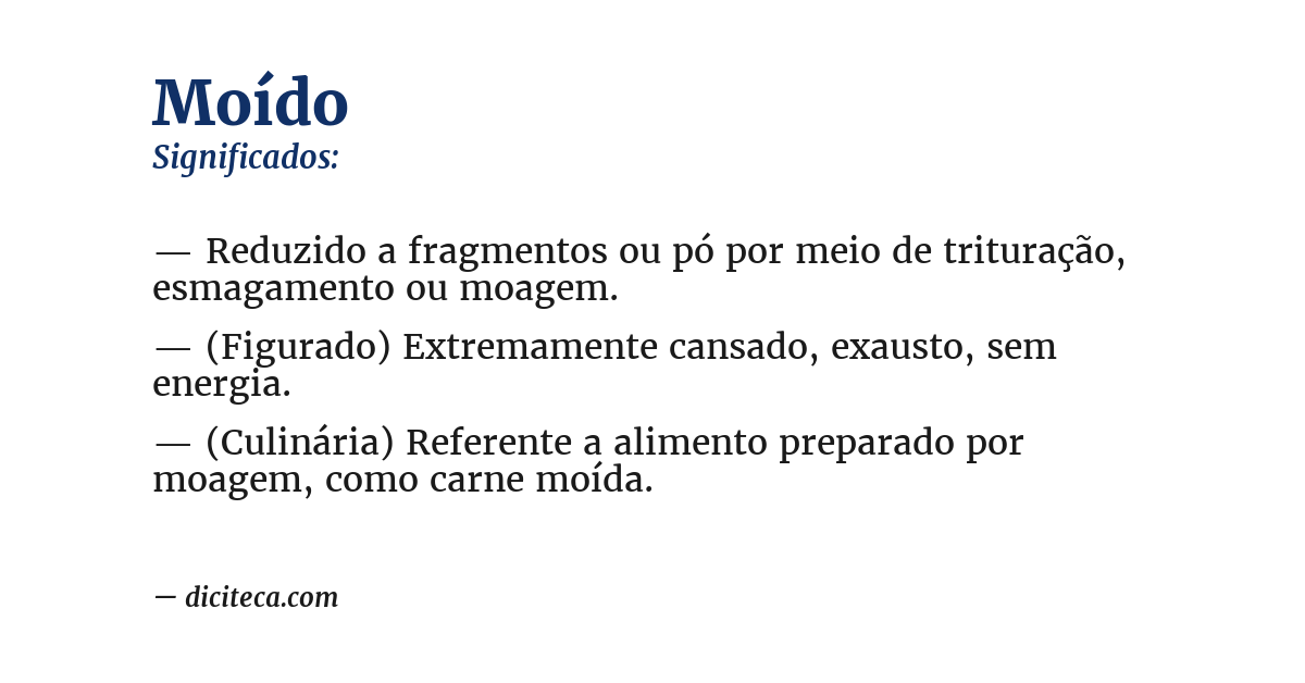 Significado de moído