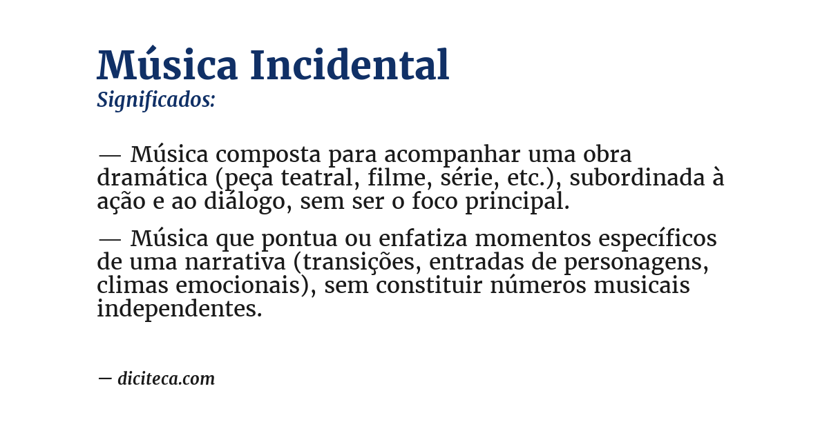 Significado de música incidental
