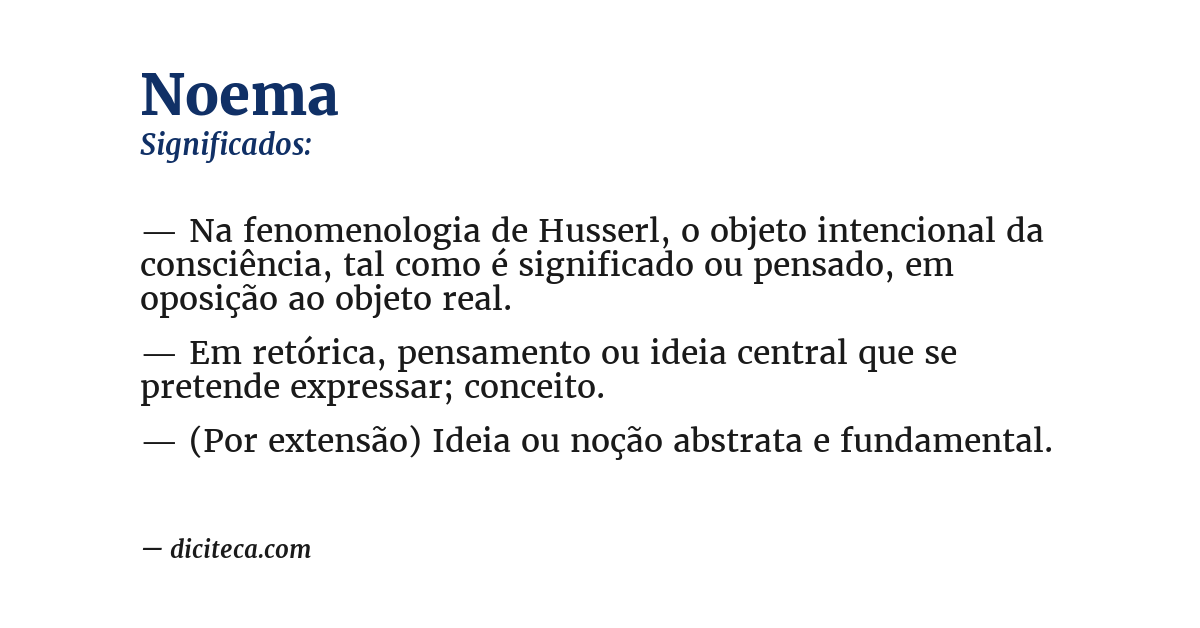 Significado de noema