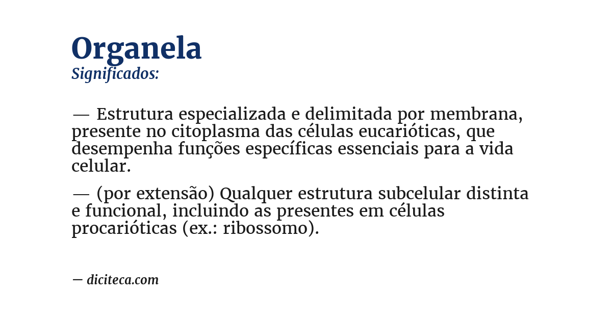 Significado de organela