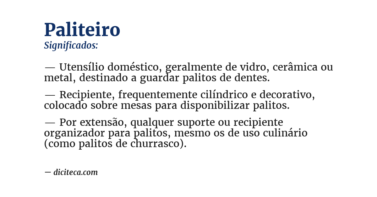 Significado de paliteiro