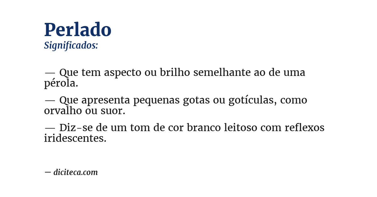 Significado de perlado
