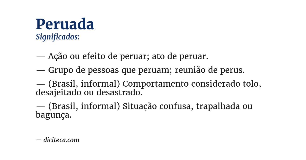 Significado de peruada