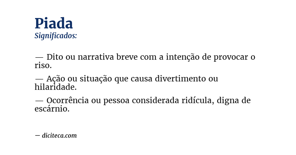 Significado de piada