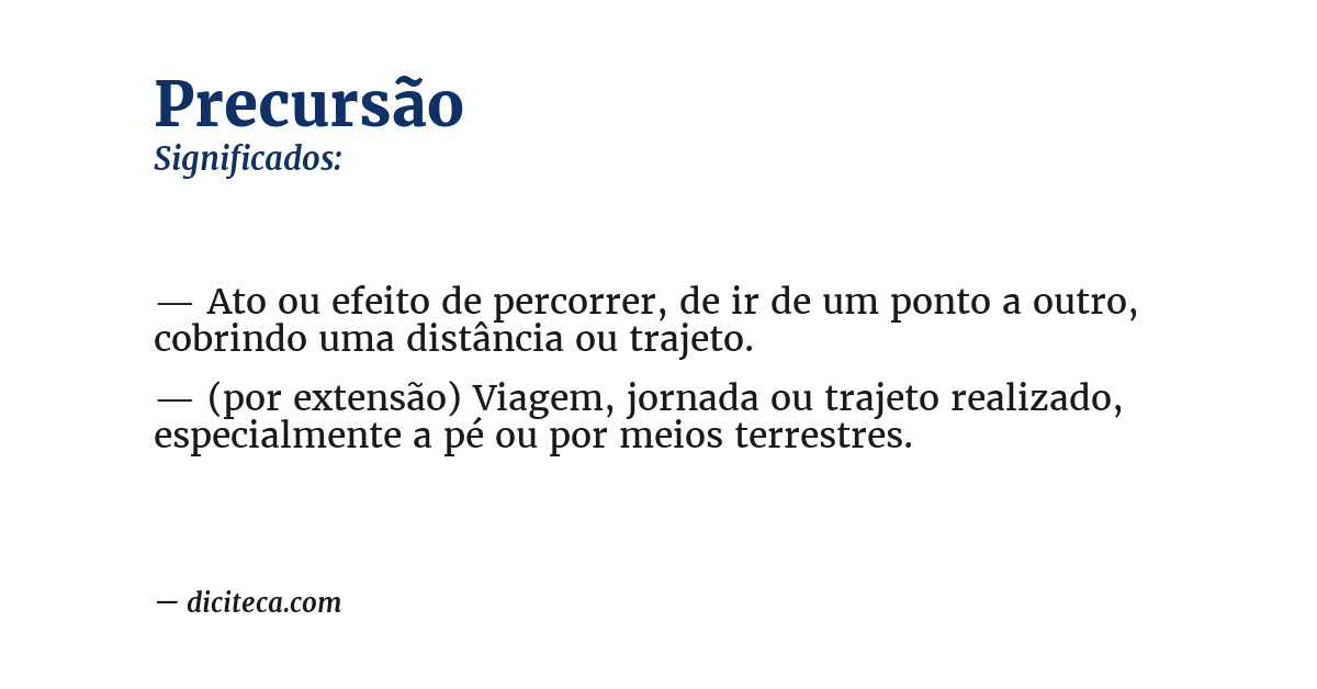 Significado de precursão
