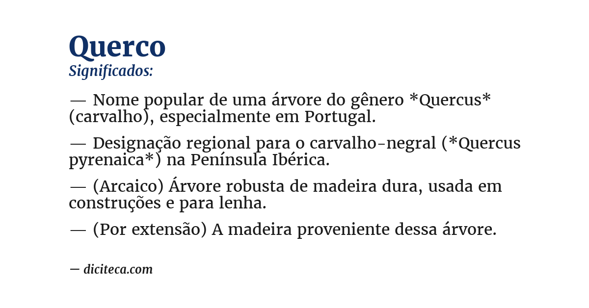 Significado de querco