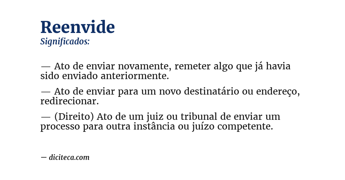 Significado de reenvide