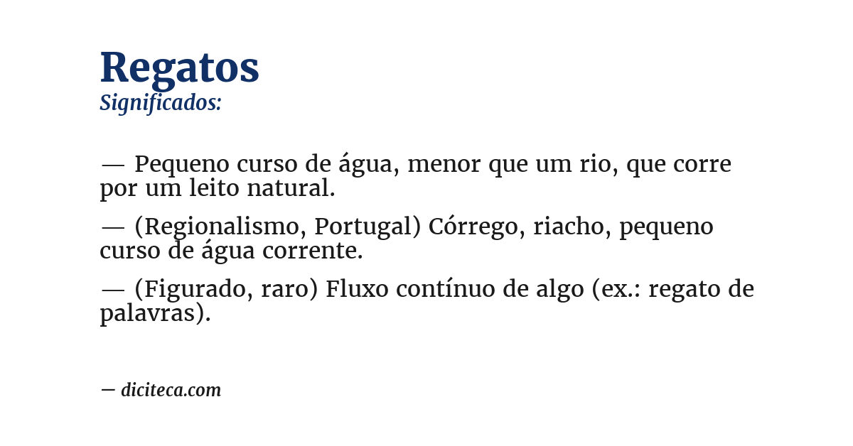 Significado de regatos