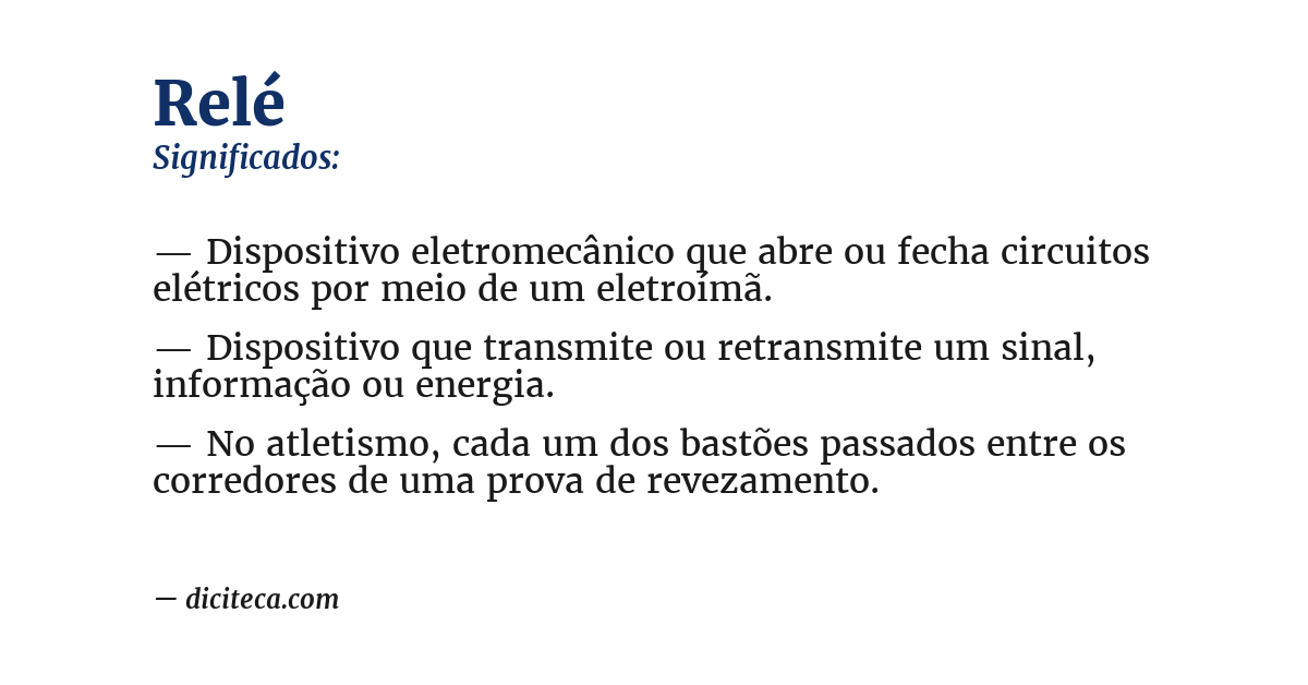 Significado de relé