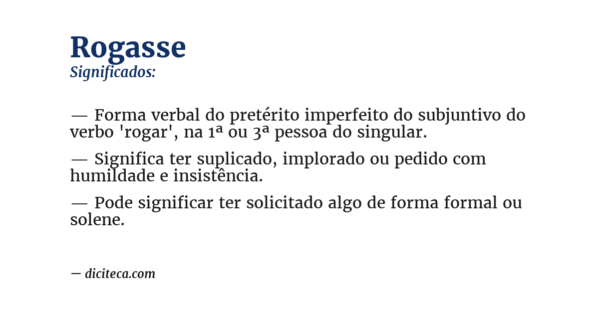Significado de rogasse