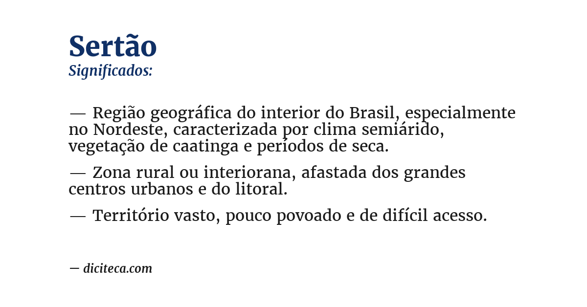 Significado de sertão