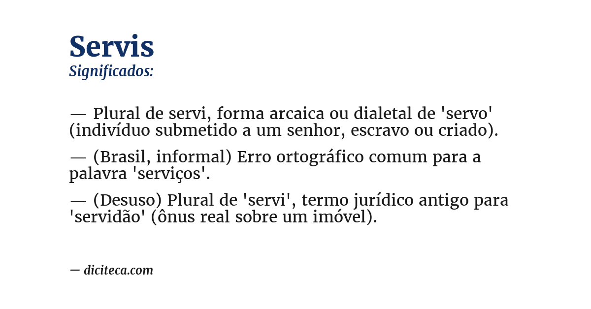 Significado de servis