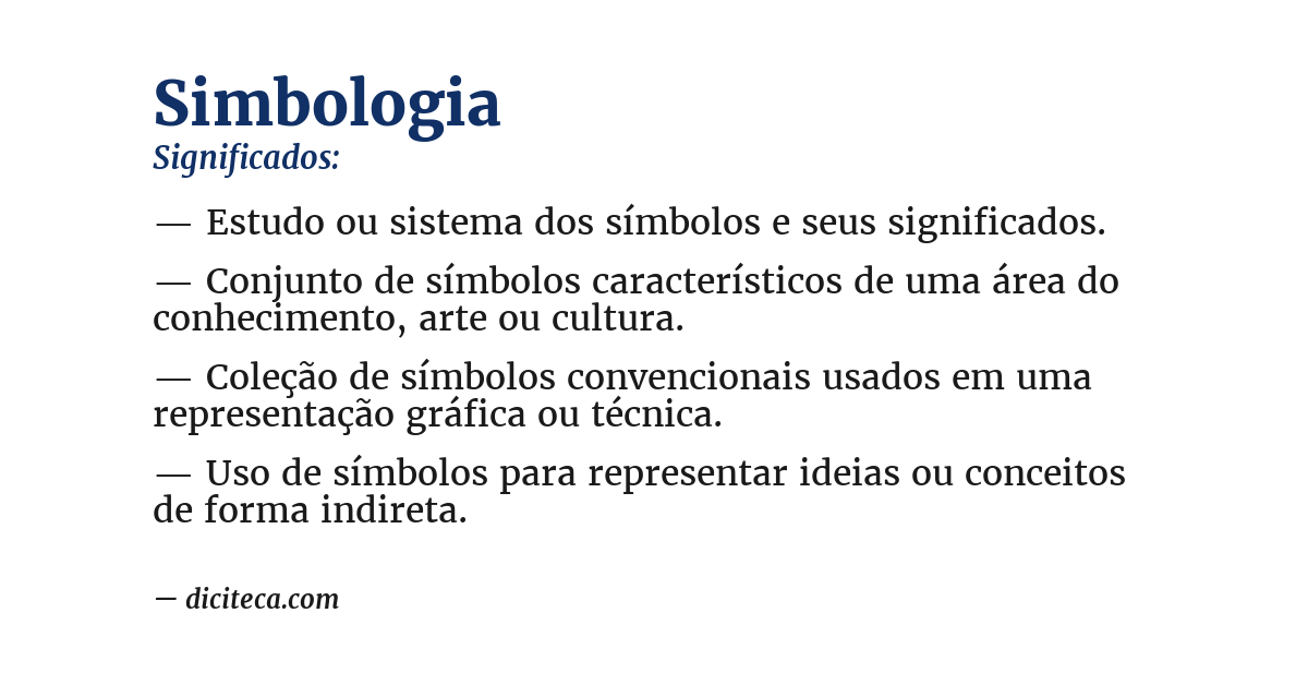 Significado de simbologia